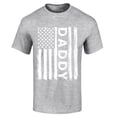 thumbnail image 1 of Shop4Ever Men's Daddy American Flag Graphic T-shirt X-Large Sports Grey, 1 of 5