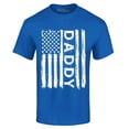 thumbnail image 1 of Shop4Ever Men's Daddy American Flag Graphic T-shirt XXXX-Large Royal Blue, 1 of 5