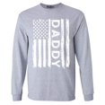 thumbnail image 1 of Shop4Ever Men's Daddy American Flag Long Sleeve Shirt Medium Sports Grey, 1 of 5