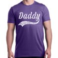 thumbnail image 1 of Shop4Ever Men's Daddy Classic Baseball Father's Day Graphic T-shirt Medium Purple, 1 of 5