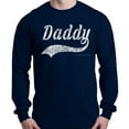 thumbnail image 1 of Shop4Ever Men's Daddy Classic Baseball Father's Day Long Sleeve Shirt Small Navy, 1 of 5