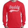 thumbnail image 1 of Shop4Ever Men's Daddy Classic Baseball Father's Day Long Sleeve Shirt X-Large Red, 1 of 5