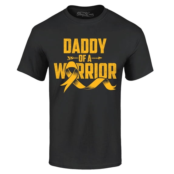 Shop4Ever Men's Daddy of a Warrior Graphic T-shirt XX-Large Black