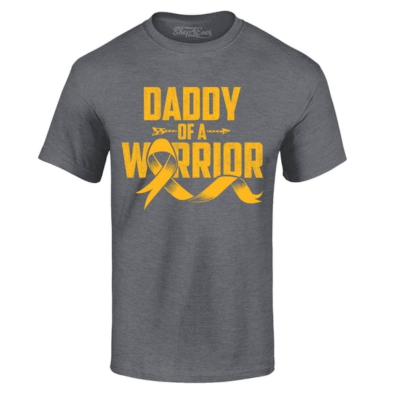 Shop4Ever Men's Daddy of a Warrior Graphic T-shirt XX-Large Dark Heather