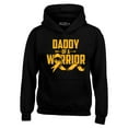 thumbnail image 1 of Shop4Ever Men's Daddy of a Warrior Hooded Sweatshirt Hoodie Medium Black, 1 of 5