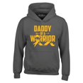thumbnail image 1 of Shop4Ever Men's Daddy of a Warrior Hooded Sweatshirt Hoodie Small Charcoal, 1 of 5