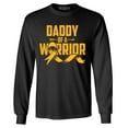 thumbnail image 1 of Shop4Ever Men's Daddy of a Warrior Long Sleeve Shirt 2XL Black, 1 of 5
