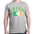 thumbnail image 1 of Shop4Ever Men's Distressed Irish Flag St. Patrick's Day Graphic T-shirt Large Sports Grey, 1 of 5