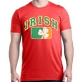 thumbnail image 1 of Shop4Ever Men's Distressed Irish Flag St. Patrick's Day Graphic T-shirt XX-Large Red, 1 of 5