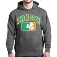 thumbnail image 1 of Shop4Ever Men's Distressed Irish Flag St. Patrick's Day Hooded Sweatshirt Hoodie Small Charcoal, 1 of 5
