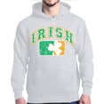 thumbnail image 1 of Shop4Ever Men's Distressed Irish Flag St. Patrick's Day Hooded Sweatshirt Hoodie X-Large White, 1 of 5