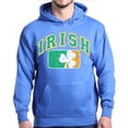 thumbnail image 1 of Shop4Ever Men's Distressed Irish Flag St. Patrick's Day Hooded Sweatshirt Hoodie XX-Large Royal Blue, 1 of 5