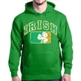 thumbnail image 1 of Shop4Ever Men's Distressed Irish Flag St. Patrick's Day Hooded Sweatshirt Hoodie XXX-Large Irish Green, 1 of 5