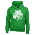 thumbnail image 1 of Shop4Ever Men's Distressed Shamrock Heart St. Patrick's Day Hooded Sweatshirt Hoodie Large Irish Green, 1 of 5