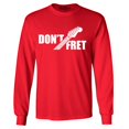 thumbnail image 1 of Shop4Ever Men's Don't Fret Guitar Musician  Long Sleeve Shirt XXX-Large Red, 1 of 5