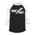 thumbnail image 1 of Shop4Ever Men's Don't Fret Guitar Musician Raglan Baseball Shirt Large Black/White, 1 of 5
