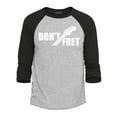 thumbnail image 1 of Shop4Ever Men's Don't Fret Guitar Musician Raglan Baseball Shirt XX-Large Heather Grey/Black, 1 of 5