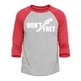 thumbnail image 1 of Shop4Ever Men's Don't Fret Guitar Musician Raglan Baseball Shirt XXX-Large Heather Grey/Red, 1 of 5