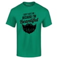 thumbnail image 1 of Shop4Ever Men's Don't Hate Me Because I'm Beardiful Funny Graphic T-shirt XX-Large Kelly, 1 of 5