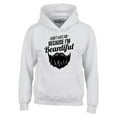 thumbnail image 1 of Shop4Ever Men's Don't Hate Me Because I'm Beardiful Funny Hooded Sweatshirt Hoodie XX-Large White, 1 of 5