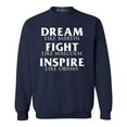 thumbnail image 1 of Shop4Ever Men's Dream Like Martin Fight Like Malcolm Inspire Like Obama Crewneck Sweatshirt Small Navy, 1 of 5