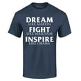 thumbnail image 1 of Shop4Ever Men's Dream Like Martin Fight Like Malcolm Inspire Like Obama Graphic T-shirt Medium Navy, 1 of 5