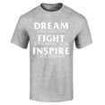 thumbnail image 1 of Shop4Ever Men's Dream Like Martin Fight Like Malcolm Inspire Like Obama Graphic T-shirt XXXX-Large Sports Grey, 1 of 5