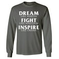thumbnail image 1 of Shop4Ever Men's Dream Like Martin Fight Like Malcolm Inspire Like Obama Long Sleeve Shirt Large Charcoal, 1 of 5