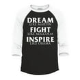 thumbnail image 1 of Shop4Ever Men's Dream Like Martin Raglan Baseball Shirt Small Black/White, 1 of 4