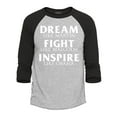 thumbnail image 1 of Shop4Ever Men's Dream Like Martin Raglan Baseball Shirt X-Small Heather Grey/Black, 1 of 4