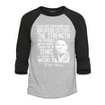 thumbnail image 1 of Shop4Ever Men's Dreamer Change The World Quote Harriet Tubman Raglan Baseball Shirt X-Large Heather Grey/Black, 1 of 4