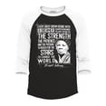 thumbnail image 1 of Shop4Ever Men's Dreamer Change The World Quote Harriet Tubman Raglan Baseball Shirt X-Small Black/White, 1 of 4