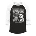 thumbnail image 1 of Shop4Ever Men's Dreamer Change The World Quote Harriet Tubman Raglan Baseball Shirt XXX-Large Black/White, 1 of 4