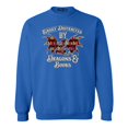 thumbnail image 1 of Shop4Ever Men's Easily Distracted by Dragons and Books Crewneck Sweatshirt Large Royal Blue, 1 of 5