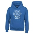 thumbnail image 1 of Shop4Ever Men's Easily Distracted by Wieners Weenie Dog Hooded Sweatshirt Hoodie Medium Royal Blue, 1 of 5