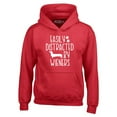 thumbnail image 1 of Shop4Ever Men's Easily Distracted by Wieners Weenie Dog Hooded Sweatshirt Hoodie XX-Large Red, 1 of 5