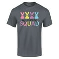 thumbnail image 1 of Shop4Ever Men's Easter Bunny Egg Hunting Squad Graphic T-shirt Medium Charcoal, 1 of 5