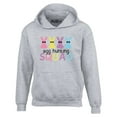 thumbnail image 1 of Shop4Ever Men's Easter Bunny Egg Hunting Squad Hooded Sweatshirt Hoodie X-Large Sports Grey, 1 of 5