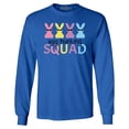 thumbnail image 1 of Shop4Ever Men's Easter Bunny Egg Hunting Squad Long Sleeve Shirt XX-Large Royal Blue, 1 of 5