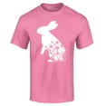 thumbnail image 1 of Shop4Ever Men's Easter Bunny Rabbit with Spring Flowers  Graphic T-shirt XXX-Large Azalea Pink, 1 of 5