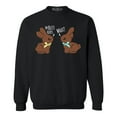 thumbnail image 1 of Shop4Ever Men's Easter Chocolate Bunnies My Butt Hurts What? Crewneck Sweatshirt Medium Black, 1 of 5