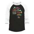 thumbnail image 1 of Shop4Ever Men's Education is Freedom African History Books Raglan Baseball Shirt X-Large Black/White, 1 of 4