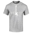 thumbnail image 1 of Shop4Ever Men's Electric Guitar Heartbeat Musician Graphic T-shirt Large Sports Grey, 1 of 5