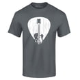 thumbnail image 1 of Shop4Ever Men's Electric Guitar Pick Musician Graphic T-shirt Large Charcoal, 1 of 5