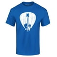 thumbnail image 1 of Shop4Ever Men's Electric Guitar Pick Musician Graphic T-shirt XX-Large Royal Blue, 1 of 5