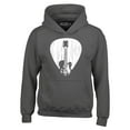 thumbnail image 1 of Shop4Ever Men's Electric Guitar Pick Musician Hooded Sweatshirt Hoodie XXX-Large Charcoal, 1 of 5