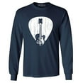 thumbnail image 1 of Shop4Ever Men's Electric Guitar Pick Musician Long Sleeve Shirt Medium Navy, 1 of 5