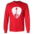 thumbnail image 1 of Shop4Ever Men's Electric Guitar Pick Musician Long Sleeve Shirt Medium Red, 1 of 5