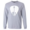 thumbnail image 1 of Shop4Ever Men's Electric Guitar Pick Musician Long Sleeve Shirt X-Large Sports Grey, 1 of 5