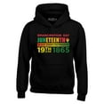 thumbnail image 1 of Shop4Ever Men's Emancipation Day Juneteenth Black Freedom Hooded Sweatshirt Hoodie XX-Large Black, 1 of 5